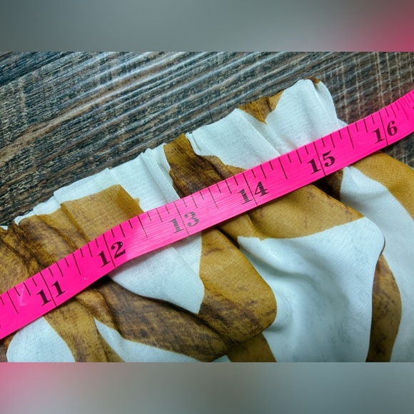 BB DAKOTA strapless gold white geometric maxi dress vacation date night sz M EUC - Picture 11 of 13